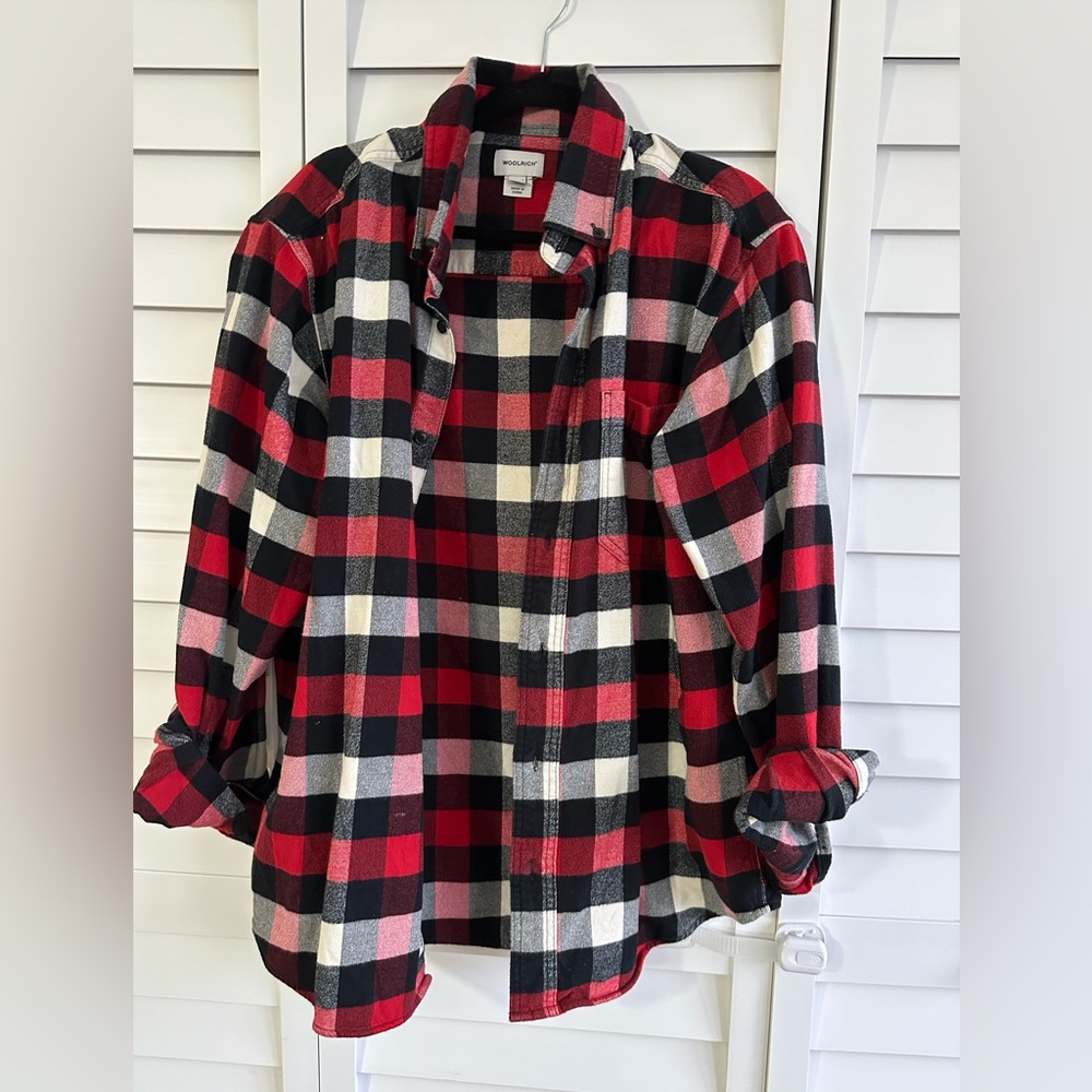 Men's Woolrich Flannel Plaid Shirt Jacket